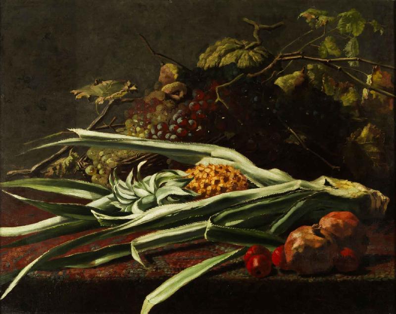 Frans Mortelmans Stillleben mit Ananas oil painting picture